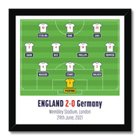England v Germany 2021 12"x12" Framed Print