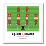Argentina v England 2002 12"x12" Framed Print