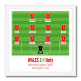 Wales v Italy 2002 12"x12" Framed Print