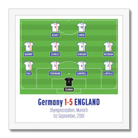Germany v England 2001 12"x12" Framed Print