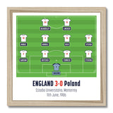 England v Poland 1986 12"x12" Framed Print