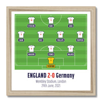 England v Germany 2021 12"x12" Framed Print