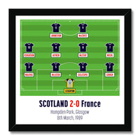 Scotland v France 1989 12"x12" Framed Print