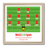 Wales v Spain 1985 12"x12" Framed Print